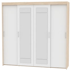 Шкаф-купе Т-5-230х235х60-М(ДСС-Белый-10) / T-5-230х235х60-M(ДСС-Белый-10)