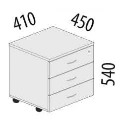 Тумба офисная Лидер-Престиж 83.10