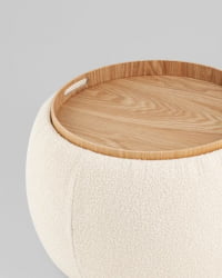 Пуф-трансформер Люкке с крышкой, бежевый