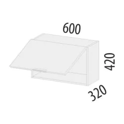 Шкаф над вытяжкой (с системой плавного закрывания) Дакота 103.83