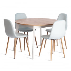 Стул BREEZE (mod. 4724) Велюр/металл , 44 х 53 х 87 см, Aquamarine (аквамарин) HLR16 / натуральный