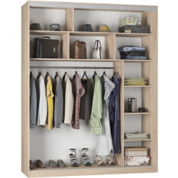 Шкаф-купе B-220х180х60-1(ВД-D7D7D7)