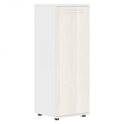 Шкаф-колонка с глухой средней дверью ЕДИС ЕМCС 42.1 Ясень Траун Белый Белый / EDIS EMCS