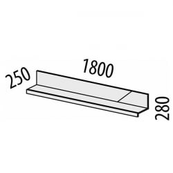 Полка в гостиную Монако 605.29 Дуб Вотан Оникс Графит