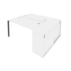 Рабочая станция с опорным шкафом-купе Метал Сйстем Б.РС-СШК-1.3 Белый/Антрацит / Metal System