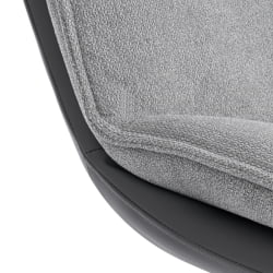 Кресло лаунж Cosmo велюр/букле/экокожа, VT shape silver/графит