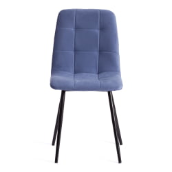 Металлический стул CHILLY MAX Велюр/металл , 45 х 54 х 90 см , серо-голубой/черный