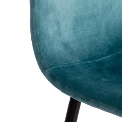 Стул BREEZE (mod. 4724) вельвет/металл, 44 х 53 х 87 см, Light pale green (темно-бирюзовый ) HLR60 / черный