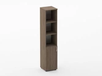 Шкаф высокий полуоткрытый Глассй 6.19.12Л Дуб Верцаска / Glassy