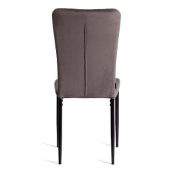 Стул со спинкой ВЕРТЕР (мод. БC577-ДC) металл, флок, 41 х 52 х 95 см, Дэрк грей (темно-серый) ХЛР24 / черный / VERTER (mod. BC577-DC) Dark grey HLR24