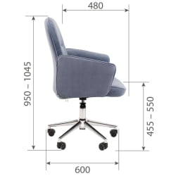 Офисное кресло CHAIRMAN HOME 130 велюр Голубой