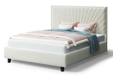 Кровать 160 на 200 Леона, 2000x1600мм, серо-белый