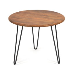 Журнальный стол HURON МДФ/металл, 55*55*45 см, Дуб Американский (ножки черные)