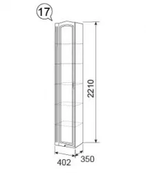 Шкаф-пенал Виктория 17