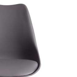 Стул барный TULIP BAR (mod. C1014H-1) пластик/дерево, 42 х 47,5 х 104 см, Grey (серый) 92717 / натуральный
