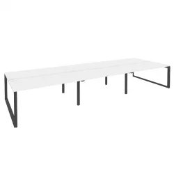 Рабочая станция на О-образном м/к ОНИКС О.МО-Д.РС-6.4.8 Белый Бриллиант/Антрацит / ONIX O.MO-D.RS-6.4.8