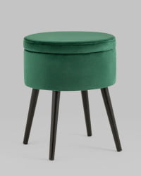 Пуф Клайс с ящиком велюр Зеленый