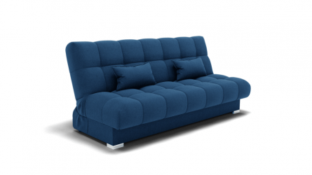 Диван Фиеста-1 (ЗР) Тип: Прямой; Материал фасада: Металл/Велюр; Цвет: Синий