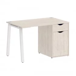 Стол письменный ХОМЕ ОФФИCЕ ВР.СП-3-118.1.А Денвер Светлый/Белый металл / HOME OFFICE VR.SP-3-118.1.A