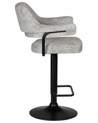 Стул барный ДОБРИН CХАРЛЙ БЛАCК (светло-серый твид (ЛЕО04)) 2 шт / DOBRIN CHARLY BLACK (LEO04))