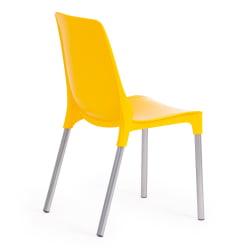 Стул GENIUS (mod 75) металл/пластик, 46x56x84cм, желтый/ножки хром