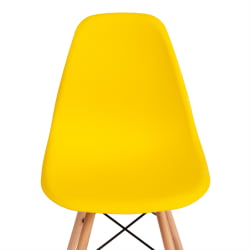 Стул CINDY (EAMES) (mod. 1801) дерево бук/металл/сиденье пластик, 45x51x82 см, Yellow (Желтый)
