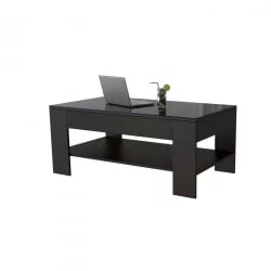 Придиванный столик BeautyStyle 26 Венге/стекло черное