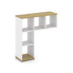 Надставка на стол низкая без наполнения CONCEPT CN.NN-001 Дуб Винченцо Белый бриллиант Белый металл