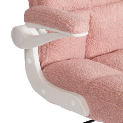 Кресло офисное Lugano Wh ткань teddy, розовый