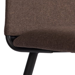 Металлический стул La Rousse NEW, ткань рогожка, коричневый/черный, 3М7-147, 45x55x93 см