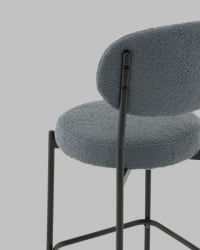 Стул полубарный Бриф DD ПБ букле темно-серый