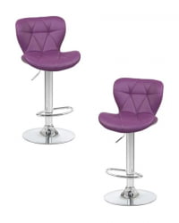 Стул барный ДОБРИН БАРНИ (фиолетовый) 2 шт / DOBRIN BARNY