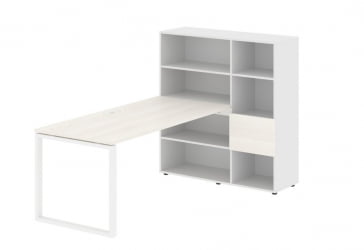 Рабочая станция ЕДИС ЕКРСТ 1217 Ясень Траун Белый Белый / EDIS EQRST