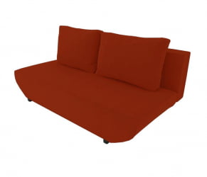 Диван велюр Классик Мини без подлокотников (Berhouse) Цвет фасада: Оранж Велюто 27; Тип: Прямой; Материал фасада: Металл/Велюр