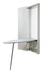 Узкий шкаф в прихожую Iron Box Eco (левый) Беленый дуб