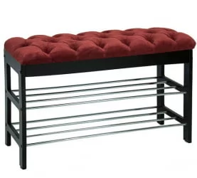 Банкетка Грейс Орех Бордовый