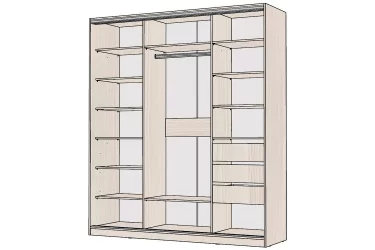 Шкаф-купе 2-х дверный Виктория 2000х584х2300, Бодега светлая 20ДЛДЗ-ПППЯ-Бс 310-1657