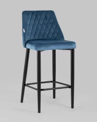 Стул полубарный Диего велюр Пыльно-синий