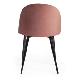 Стул MONRO (mod. 710) ткань/металл, 56х51х80 см, высота до сиденья 47 см, коралловый barkhat 15 /черный