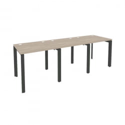 Рабочая станция на П-образном м/к ОНИКС О.МП-РС-3.0.7 Дуб Аттик/Антрацит / ONIX O.MP-RS-3.0.7