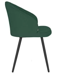 Стул обеденный DOBRIN NAOMI (ЭМАЛЬ ЧЕРНЫЙ МУАР велюр Catania Izumrud)