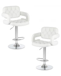 Стул барный ДОБРИН ТИЕСТО (белый) 2 шт / DOBRIN TIESTO