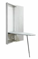 Узкий шкаф в прихожую Iron Box Eco (правый) Беленый дуб