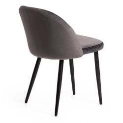 Стул MELODY (mod. 4997) металл/вельвет, 52х49х78см, серый/черные ножки