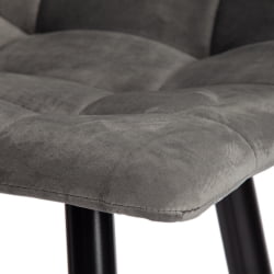 Барный стул CHILLY (mod.7095б) ткань/металл, 53х44х104 см, высота до сиденья 76 см, серый barkhat 26/черный