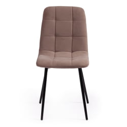 Стул CHILLY MAX Велюр/металл , 45 х 54 х 90 см , серо-бежевый 08/черный