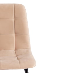 Стул CHILLY MAX Велюр/металл , 45 х 54 х 90 см , бежевый/черный