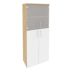 Шкаф высокий широкий ONIX O.ST-1.7 Тиквуд Светлый/Белый