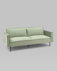Диван прямой Кассель велюр Светло-салатовый