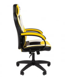 Кресло геймерское CHAIRMAN GAME 17 черный/желтый/белый